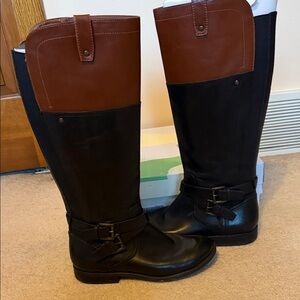 Black and Brown Equestrian Riding Boots - size 8